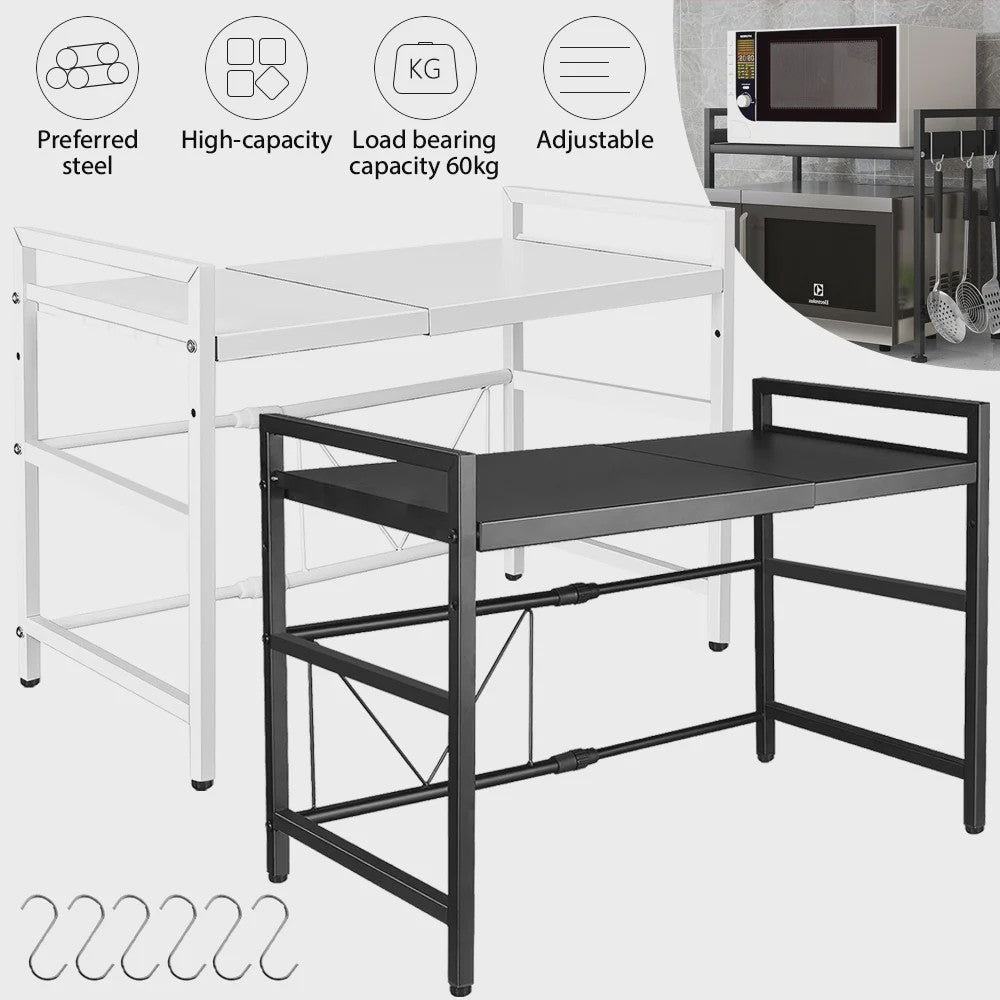 Verstelbare Magnetron Ovenrek - Keuken Organizer met Haken