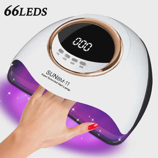 Professionele UV LED Nagellamp 66 LEDs - Sneldrogend & Slimme Timer