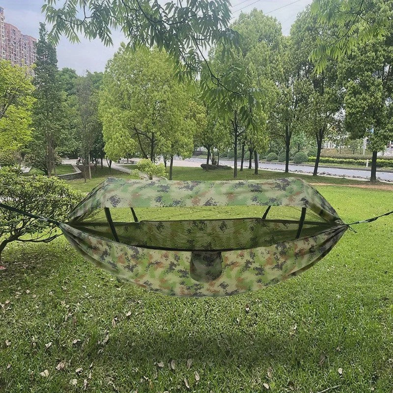 Dubbele Outdoor Hangmat met Klamboe en Anti-omval functie - Comfortabel Kamperen