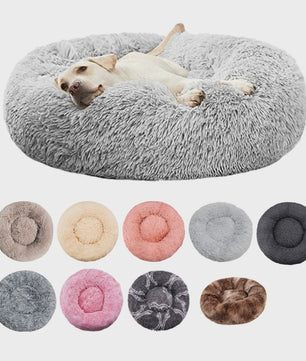 Warm & Zacht Rond Hondenkussen/Kattenmand - Pluche, Wasbaar & Comfortabel