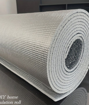 Isolatiemateriaal Rol: 3.5mm Aluminium Folie Dubbelzijdig Reflecterend (50x300cm) - Ideaal voor Ramen, Garagedeuren, Dak & meer
