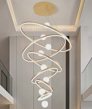 Moderne LED Plafondlamp Spiraal - Hanglamp voor Trappenhuis en Woonkamer