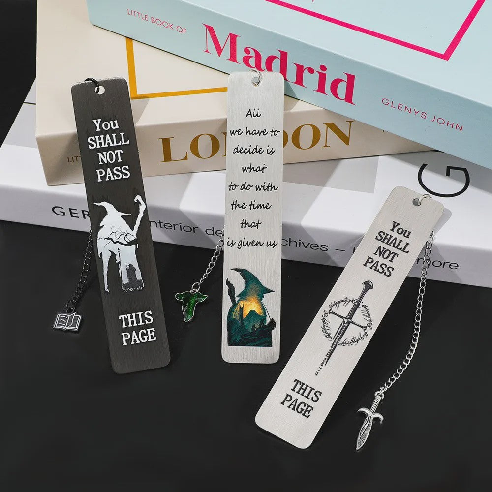 Lord of the Rings Metal Bladwijzer Set - Iconische Citaten & Fantasy Designs
