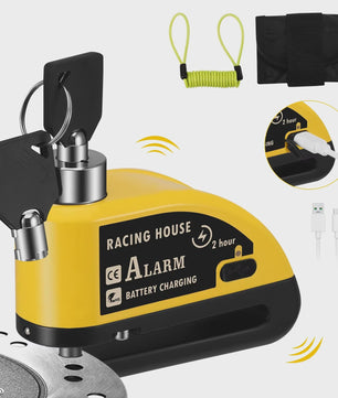 Motorfiets Schijfrem Alarm Slot - Waterdicht & 110dB Anti-diefstal Beveiliging