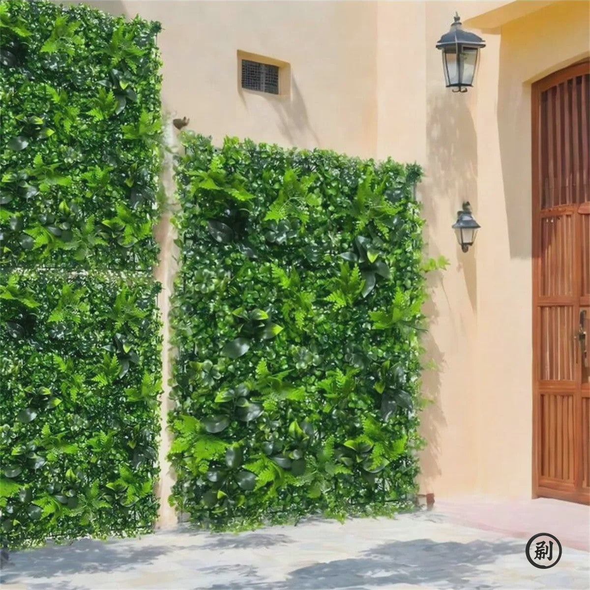 Kunstplant Muurdecoratie Groen - UV-bestendig Privacy Scherm met Bladeren