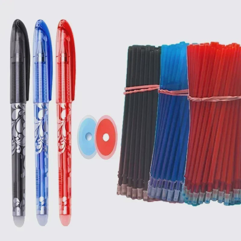 Set van 25 Kawaii Uitwisbare Gelpennen - Vloeiend Schrijven en Wissen voor School & Kantoor