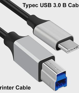 USB-C naar USB 3.0 Type B Printerkabel - 0.5m tot 3m - Data Adapter voor HP, Canon, Epson
