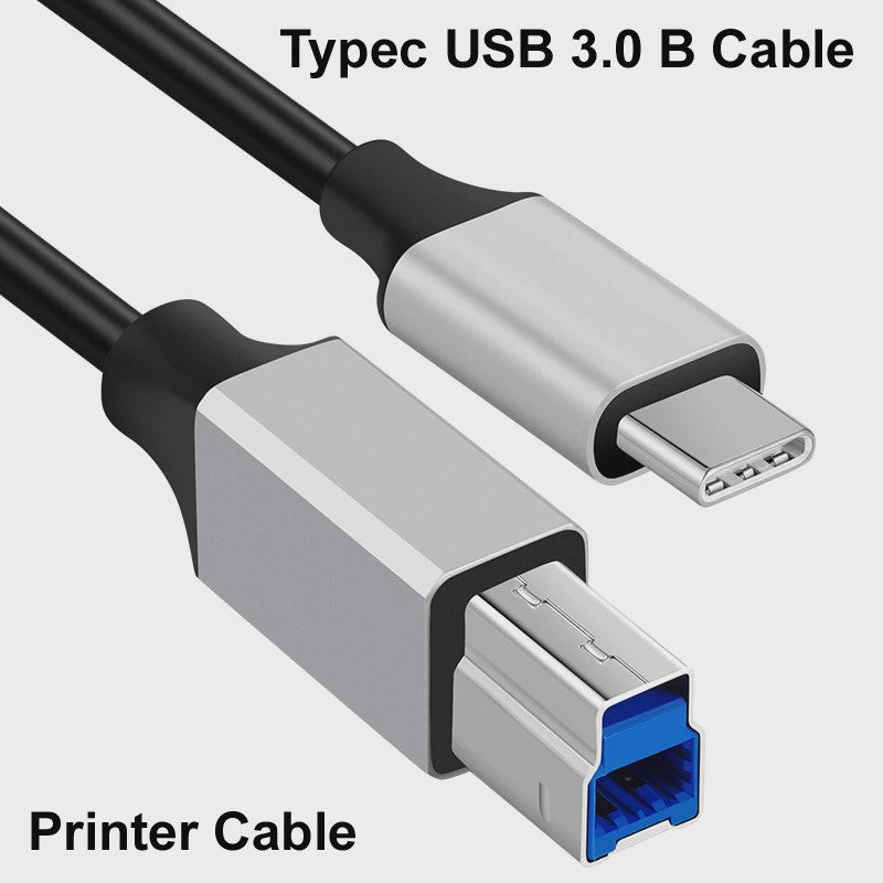 USB-C naar USB 3.0 Type B Printerkabel - 0.5m tot 3m - Data Adapter voor HP, Canon, Epson