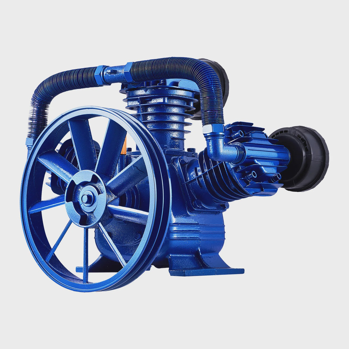 10PK 3-Cilinder Oliegesmeerde Compressor Pompkop - 90PSI, V-Type