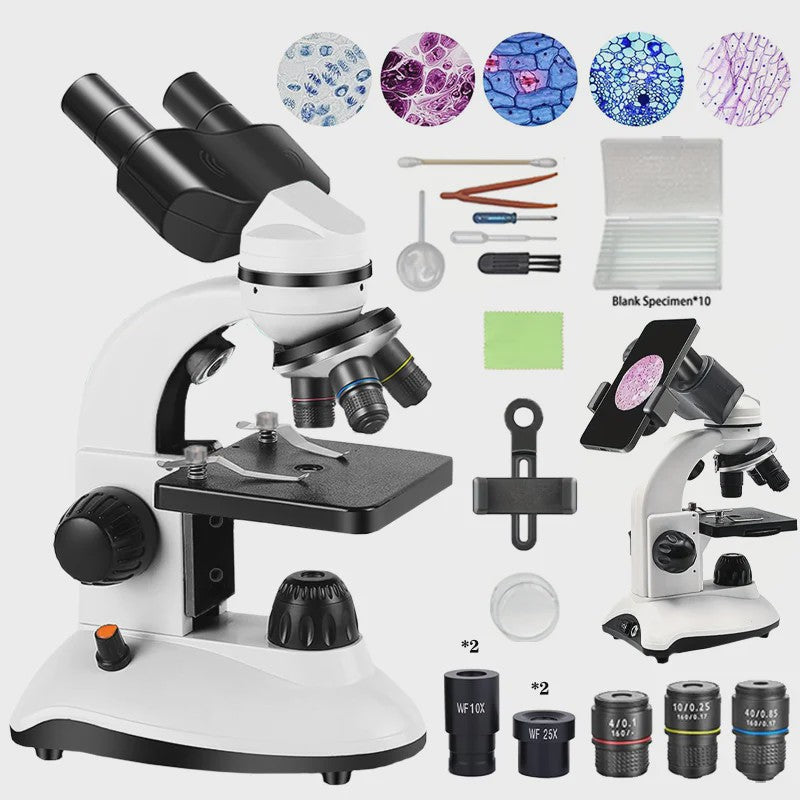 HD Binoculair Microscoop: Krachtig & Veelzijdig voor Studenten, Kinderen & Laboratorium