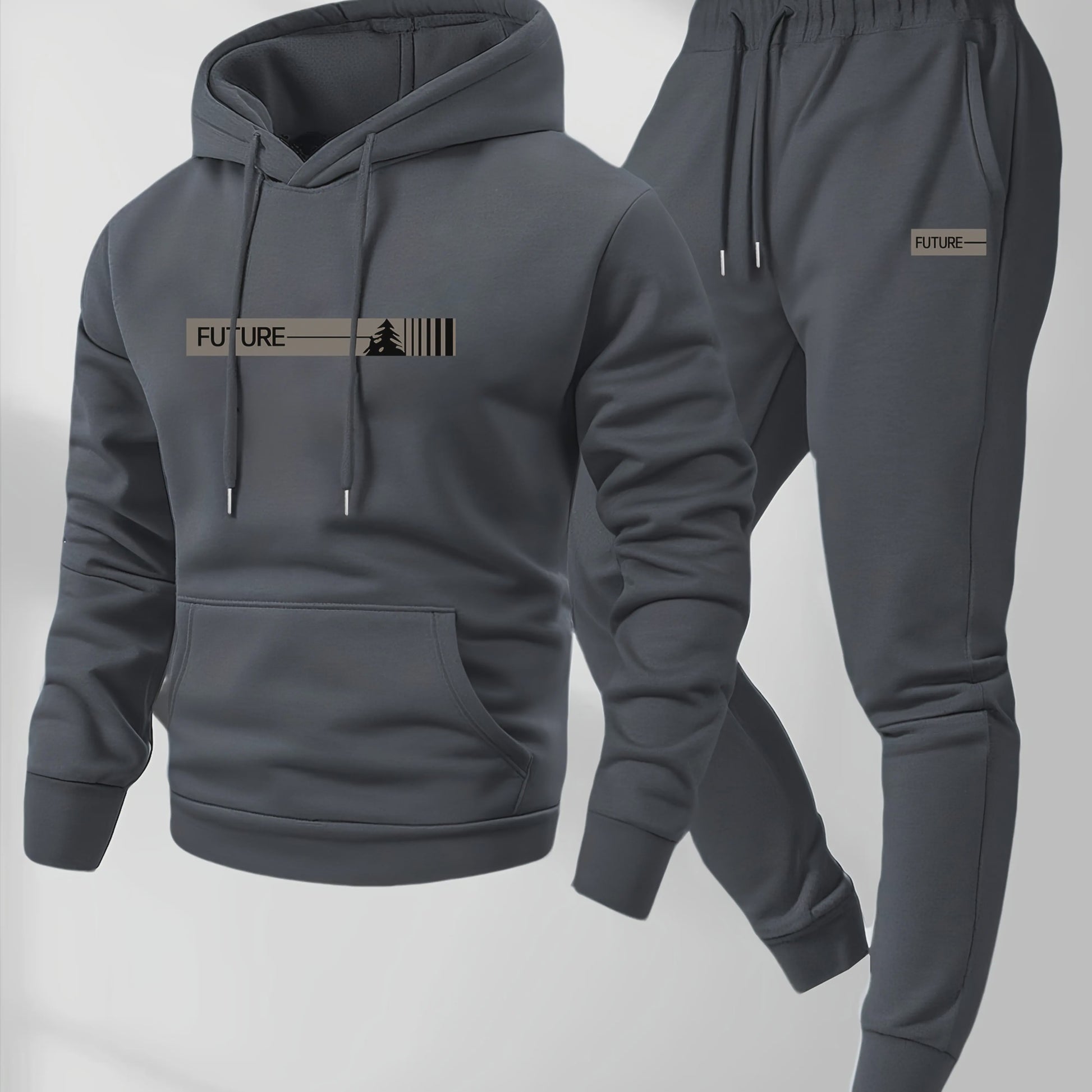Heren Trainingspak Herfst: Casual Lange Mouw Hoodie & Joggingbroek Set