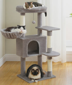Kattenboom met Krabpalen, Hangmat en Speeltjes - 4 Niveaus