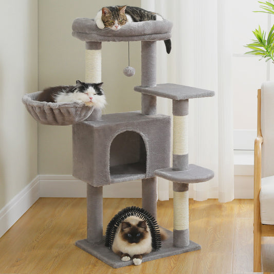 Kattenboom met Krabpalen, Hangmat en Speeltjes - 4 Niveaus