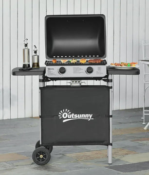 Grote Gasbarbecue met Deksel en Wielen - 5.6kW - 104x49x99cm