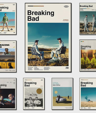 Breaking Bad Canvas Poster - Vintage Film Art Print voor Woonkamer Decoratie
