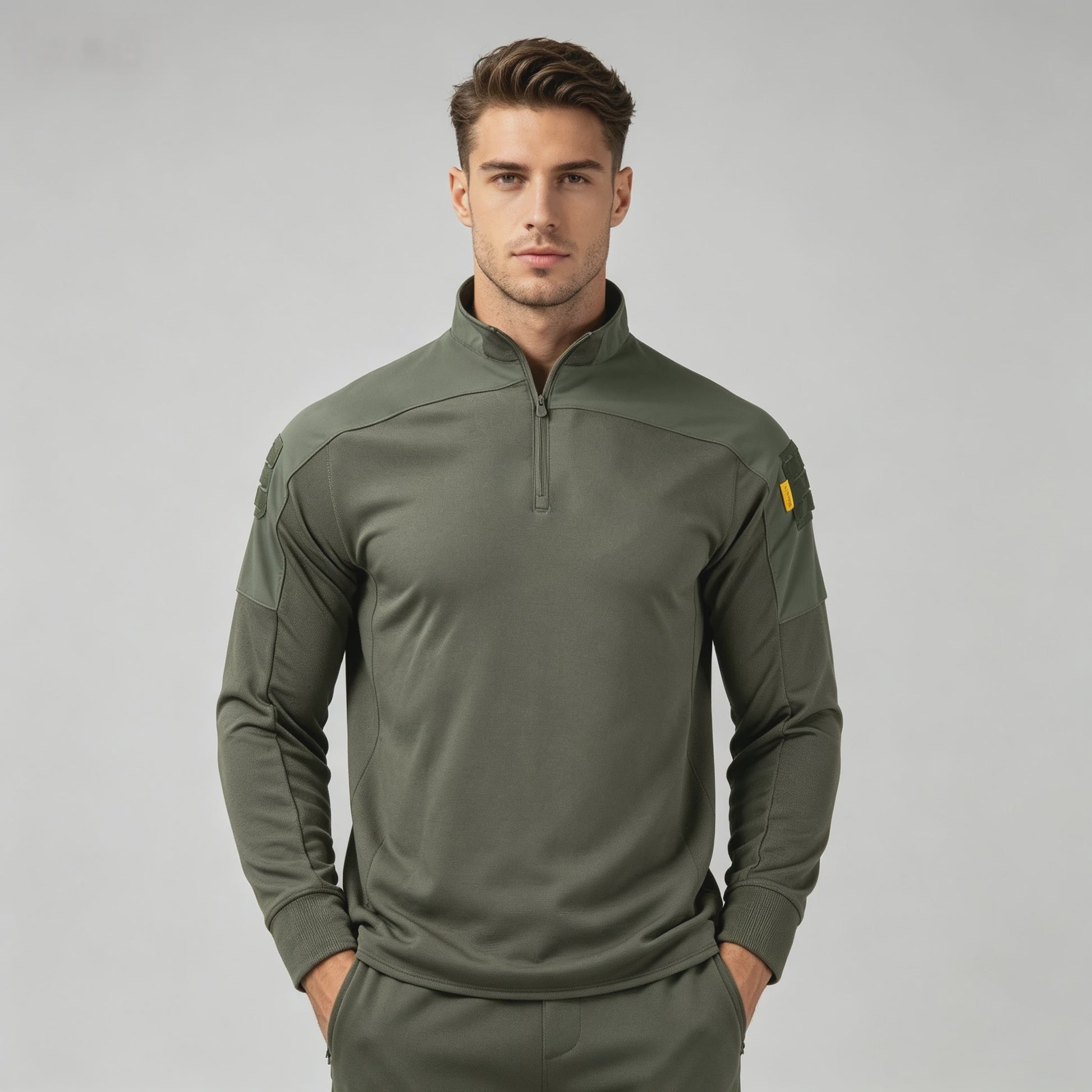 Tactisch Outdoor Shirt met Halve Rits en Ademende Stof - Militair & Jacht