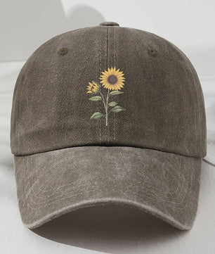 Retro Zonnebloem Baseballpet - Stijlvolle Dad Hat voor Buitenactiviteiten