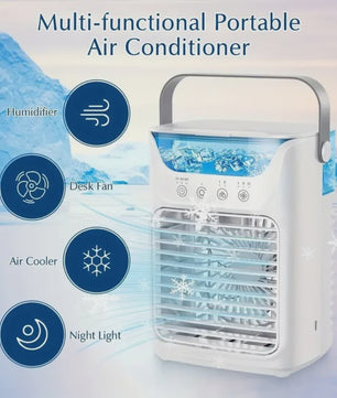 Draagbare Mini Airco Ventilator met Verneveling - USB Oplaadbaar, 650ml Tank, 3 Snelheden, Stil, Koeler voor Thuis & Kantoor