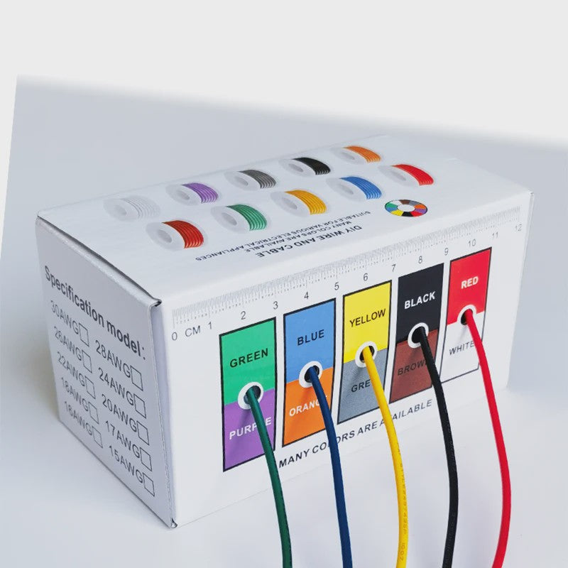 Siliconen Elektrische Draad Set (16-30AWG) - 5 Kleuren voor DIY Projecten