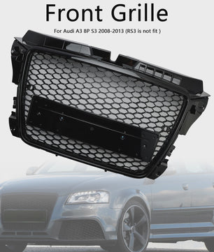RS3 Style Honeycomb Grille voor Audi A3 8P (2008-2013) - Sportieve Front Upgrade