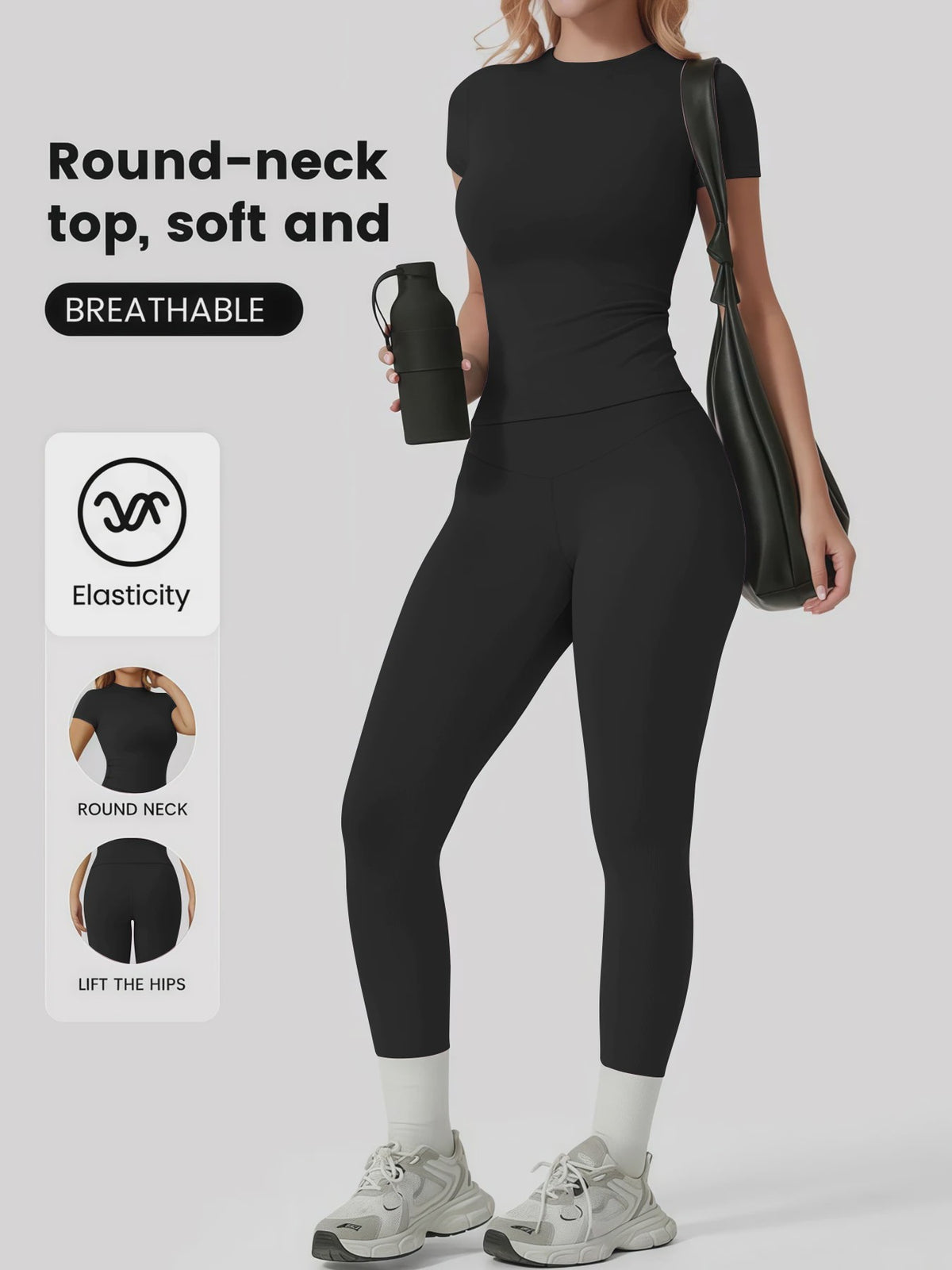 Dames Yogaset: Body-fitting Sneldrogende Sportkleding voor Fitness en Yoga