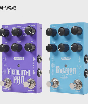 M-VAVE Galaxia & Elemental Pro Gitaar Effectpedalen: Stereo Delay & Reverb met USB-C
