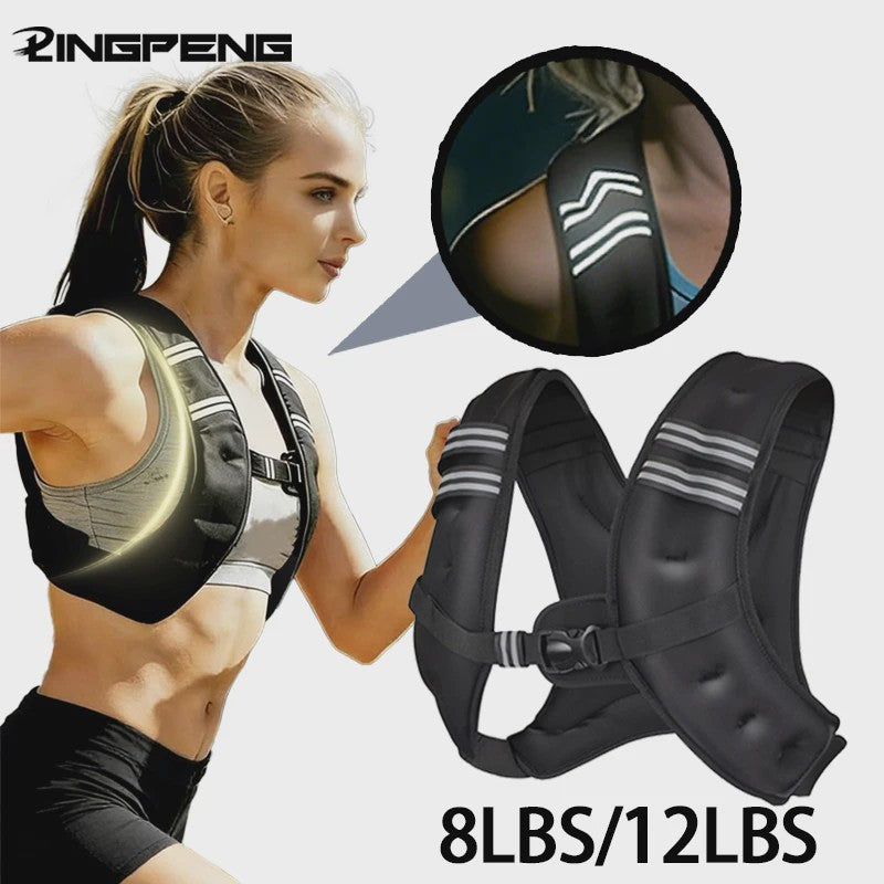 Verzwaarde Vest voor Training en Cardio - 3.6kg/5.4kg Gewicht Inbegrepen