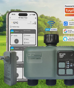 Slimme Tuin Water Timer met Wifi & RF433 - 3 Uitgangen, Automatische Besproeiing, Regenvertraging