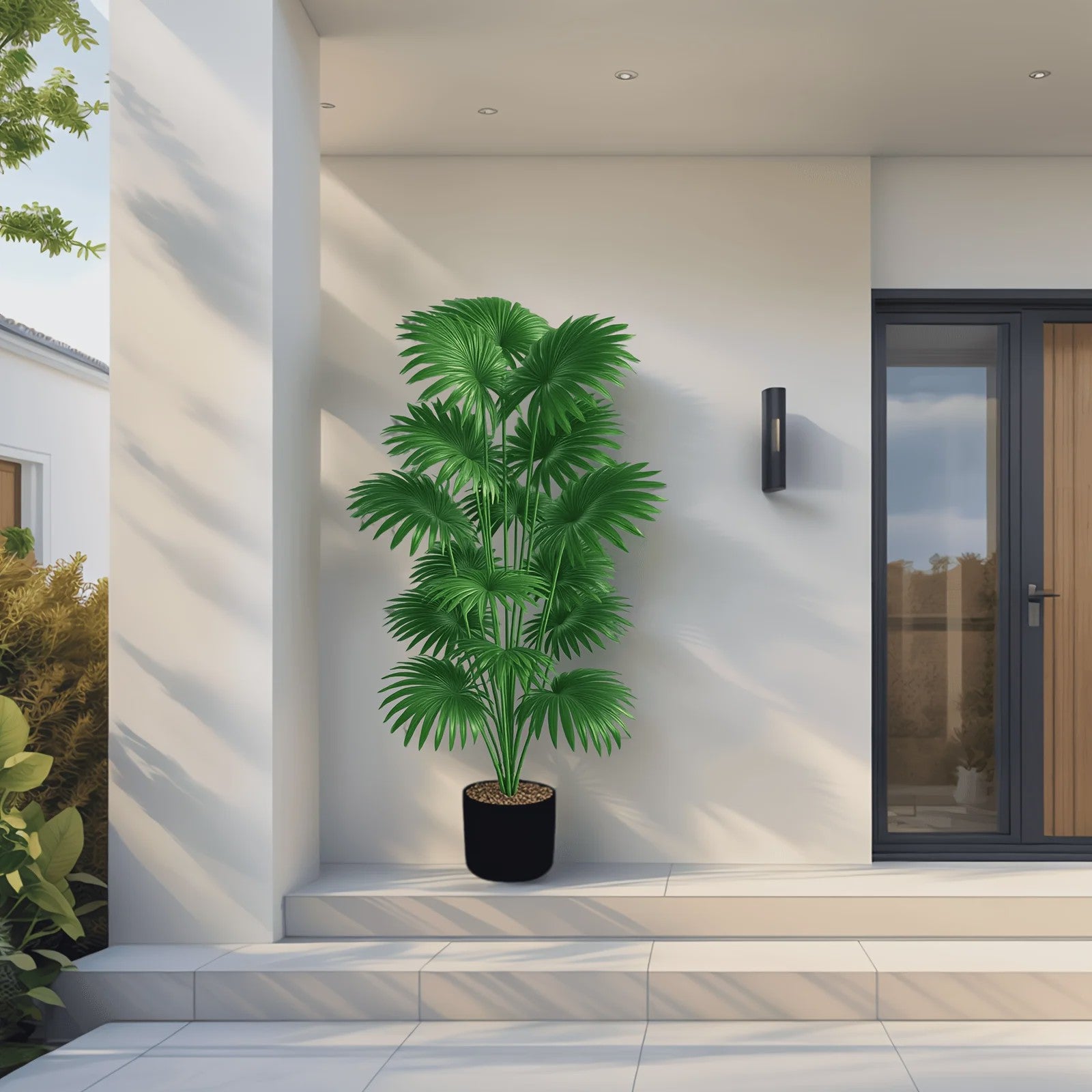 Grote Kunstpalm Boom 110cm - Realistische Tropische Kunstplant voor Binnen & Buiten