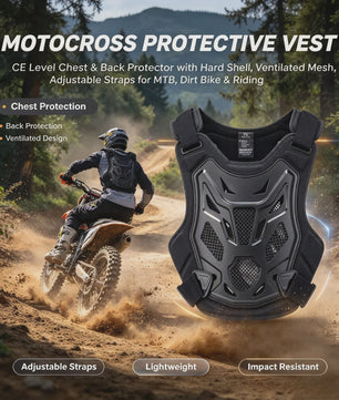 Motorcross Beschermvest voor Heren - Robuuste Val- en Botsbescherming voor Motocross & Race