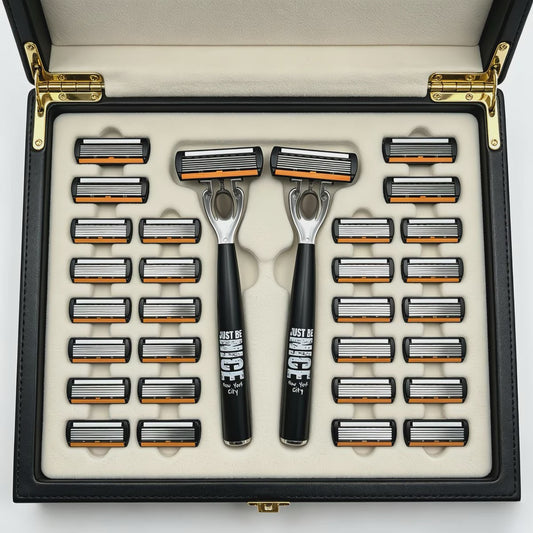 Luxe Scheerset voor Heren: 6-laags Scheermes met Aloë Vera Strip - Perfect Cadeau