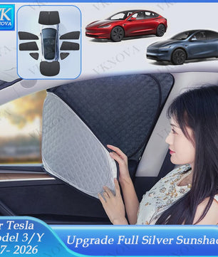 Set Zonneschermen voor Tesla Model 3/Y (2017-2025) - Privacy & UV Bescherming