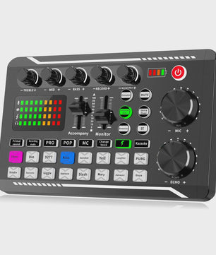 Professionele Podcast Mixer: All-in-One Audio Interface voor Streamen & Opnemen