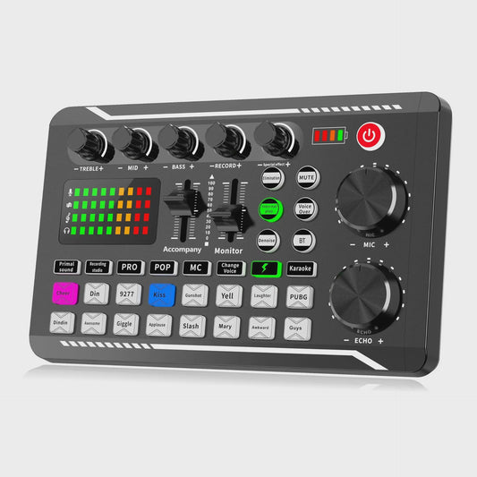 Professionele Podcast Mixer: All-in-One Audio Interface voor Streamen & Opnemen