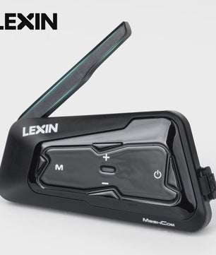 Lexin MeshCom Motorfiets Intercom - Mesh & Bluetooth Communicatie voor 24 Rijders