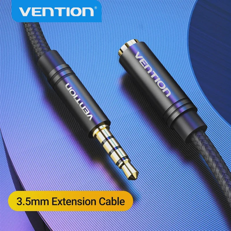 Vention 3.5mm AUX Verlengsnoer - Stereo Audio Kabel voor Auto, Laptop, PC, TV