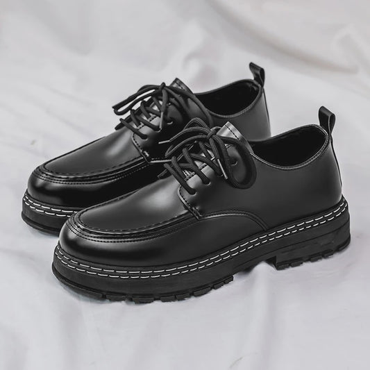 Stijlvolle Zwarte Heren Veterschoenen - Elegante & Comfortabele Dress Shoes