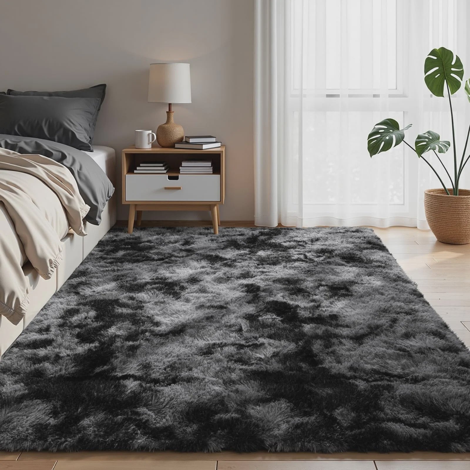 VIKAMA Pluche Vloerkleed - Zacht, Antislip & Decoratief voor Woonkamer, Kinderkamer & Badkamer
