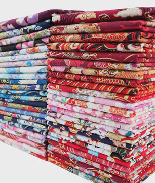 5x Japanse Katoen Stofjes Bundel - 25x25cm of 50x50cm - Patchwork & Quilt