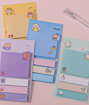 Schattige Kawaii Memo Blokjes met Dieren - Leuke Sticky Notes voor Kantoor & School