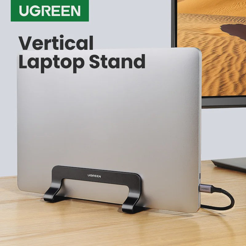 UGREEN Verticale Laptop Standaard - Aluminium, Verstelbaar voor MacBook, Laptops, Tablets & Telefoons