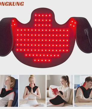 Roodlichttherapie Sjaal voor Nek en Schouders - 145 LED's (660nm & 850nm) voor Pijnverlichting
