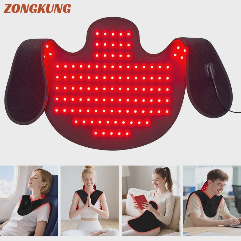 Roodlichttherapie Sjaal voor Nek en Schouders - 145 LED's (660nm & 850nm) voor Pijnverlichting