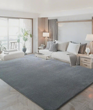 Zacht Coral Fleece Vloerkleed Grijs - Comfortabel voor Woonkamer, Slaapkamer & Kinderkamer