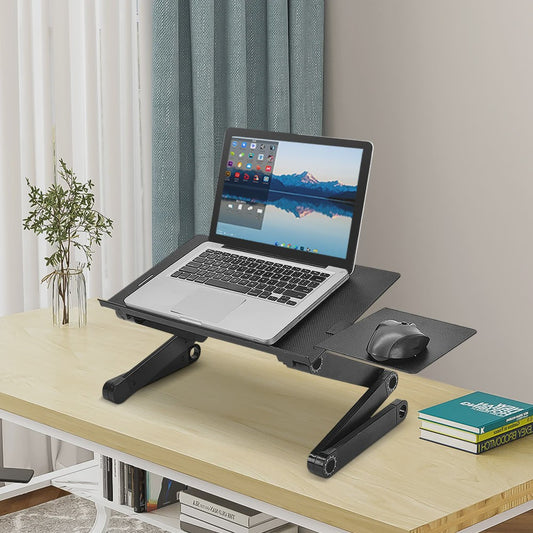 Verstelbare Laptoptafel 360° Draaibaar - Ideaal voor Bed, Bank & Bureau