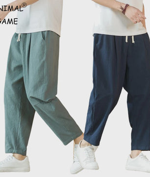 Linnen Katoen Heren Broek - Casual, Ademend & Comfortabel met Trekkoord