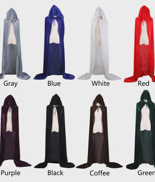 Luxe Fluwelen Cape met Capuchon - Middeleeuws, Heks, Vampier, Halloween & Cosplay Kostuum