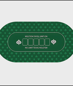 Grote Texas Hold'em Poker Tafelmat - Groen, Anti-slip & Geluidsdempend - 120x60cm of 180x90cm