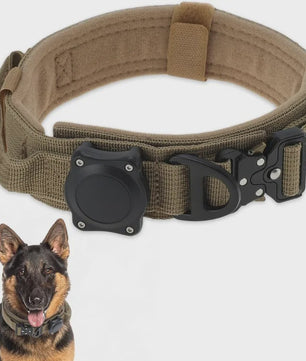 Tactische AirTag Hondenhalsband - Waterdicht, Duurzaam & Verstelbaar voor Middelgrote tot Grote Honden