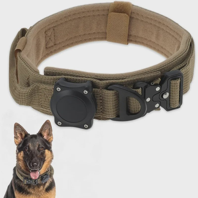 Tactische AirTag Hondenhalsband - Waterdicht, Duurzaam & Verstelbaar voor Middelgrote tot Grote Honden